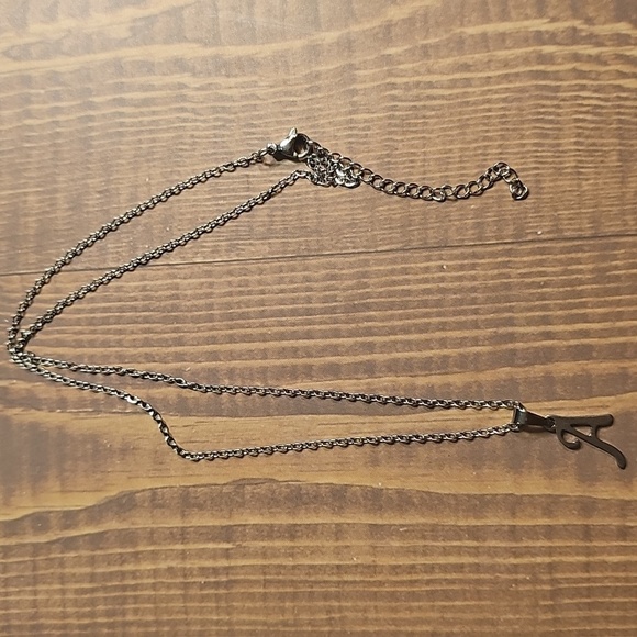 Silver Initial 'A' Necklace - Picture 3 of 3